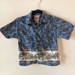 Playgear Toddler Cotton Hawaiian Style Button Up Shirt 2T